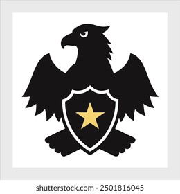 Eagle silhouette vector illustration icon