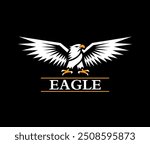 Eagle silhouette vector illustration logo	