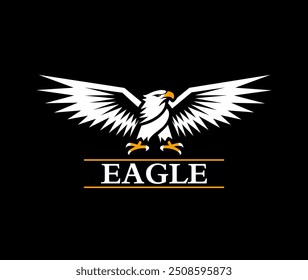 Eagle silhouette vector illustration logo	