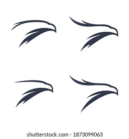 eagle silhouette vector illustration template