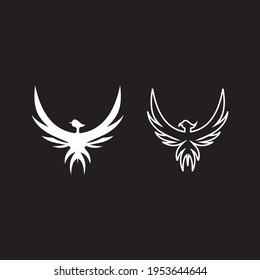eagle silhouette vector logo design