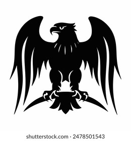 Eagle Silhouette vector white background