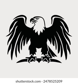 Eagle Silhouette vector white background