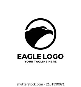 Eagle simple flat logo vector