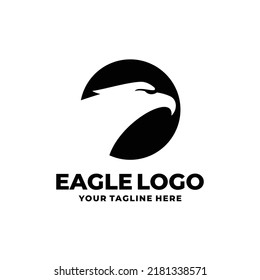 Eagle simple flat logo vector