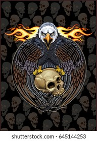 Eagle and skull 