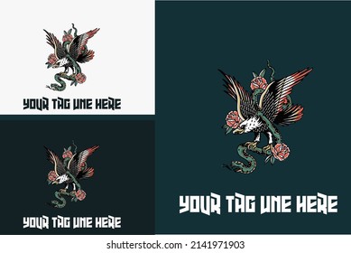 eagle   snake artwork design