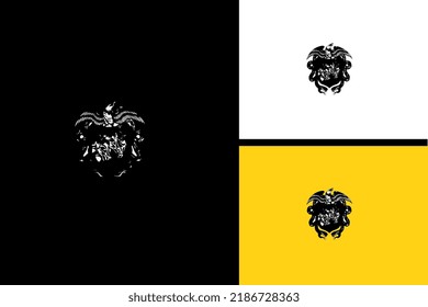 eagle and snake vector black and white