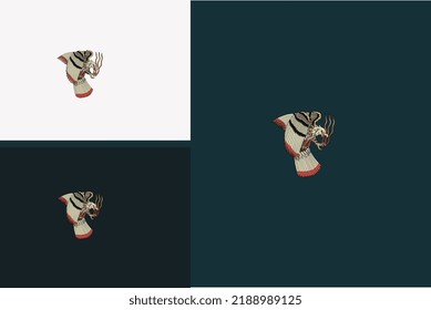 eagle and snake vector illustration design