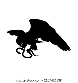 eagle and snake vector for logo or illustration