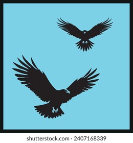 Eagle Soar Silhouette Clip art,  Flying Eagle vector illustration