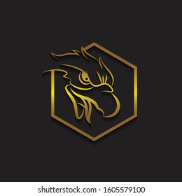 Eagle soaring rising Wings Logo design vector template. Luxury corporate heraldic flying Falcon Phoenix Hawk bird Logotype concept icon.