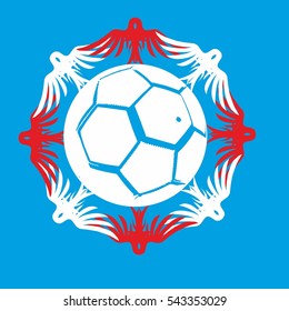 eagle and soccer ball vector art