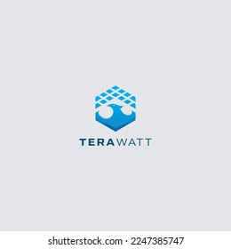 Eagle solar energy logo design template. solar tech logo design