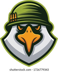 EAGLE SOLDIER Cartoon Logo Design