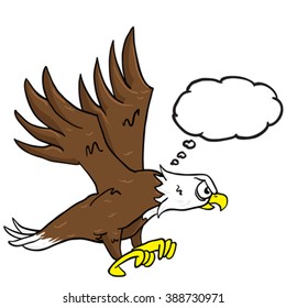eagle with speech bubble