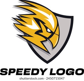 eagle speed logo, Eagle mascot logo design, Eagle express logo template design vector. Delivery icon illustration
