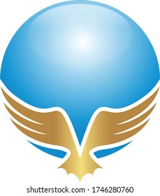 eagle sphere globe logo design for Transport business logo