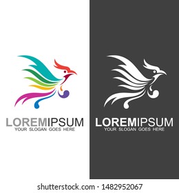 eagle with sport logo design template