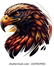 Eagle sport logo vector, colors