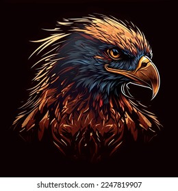 Eagle sport logo vector, colors