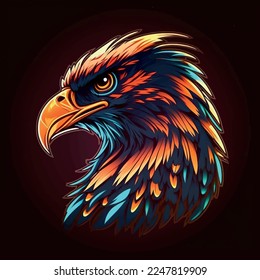 Eagle sport logo vector, colors