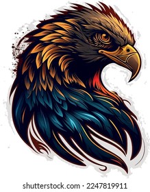 Eagle sport logo vector, colors