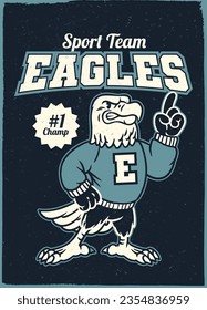 Eagle Sport Poster Vintage Old School