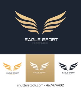 Eagle Sport Wings logo template.