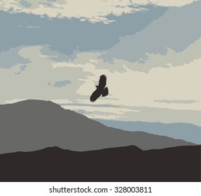 eagle with spread wings