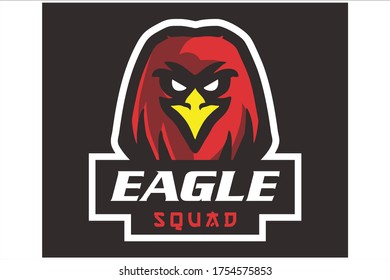 Ilustración vectorial del logotipo deportivo Eagle Squad E