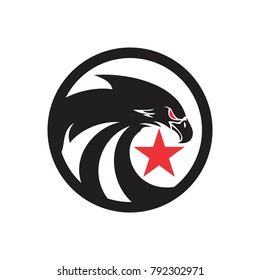 eagle with star logo template