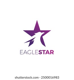 Eagle Star Logo Vector. Eagle Head Icon