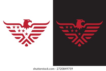 Eagle Star Wings Logo Vorlage Business Icon Design Modern Vektor