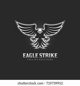 Eagle Strike Logo - Fly Bird Vector