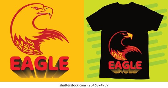 Eagle -Stylish Beautiful T Shirt Design, Vector image, colorful Background.eps
