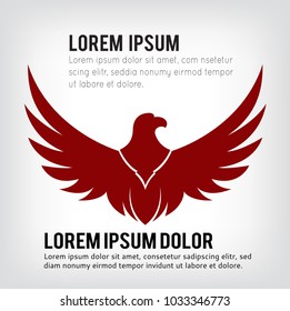 Eagle symbol, emblem design, attacking eagle illustration.