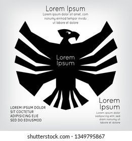 Eagle symbol emblem design or attacking eagle illustration.