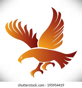 Eagle symbol, emblem design, attacking eagle illustration.