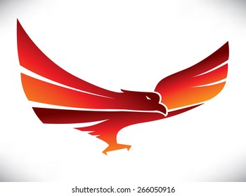 Eagle symbol, emblem design, attacking eagle illustration.