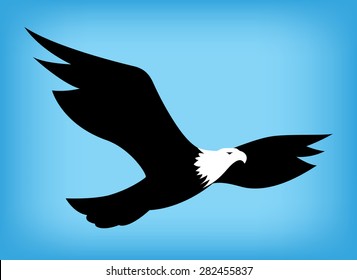 Eagle symbol, emblem design, attacking eagle illustration.