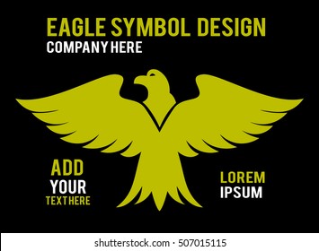 Eagle symbol, emblem design, attacking eagle illustration.