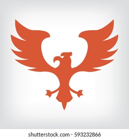 Eagle symbol, emblem design, attacking eagle illustration.