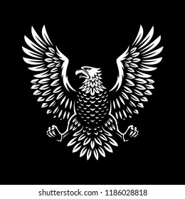 eagle symbol illustration design on dark background.