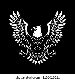 eagle symbol illustration design on dark background.