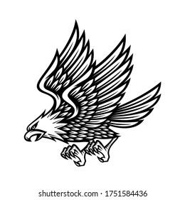 eagle symbol illustration. design on white background.