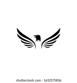 Eagle Bird Negative Space Vector Logo Stock Vector (Royalty Free ...