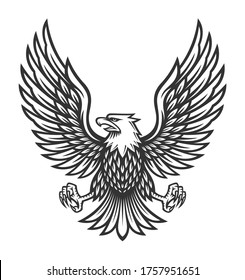 eagle symbol illustration on vintage style