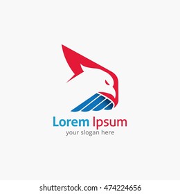 Eagle Symbol Illustration, Sign, Button, Badge, Icon, Logo for company. Vector Illustration