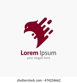 Eagle Symbol Illustration, Sign, Button, Badge, Icon, Logo for company. Vector Illustration